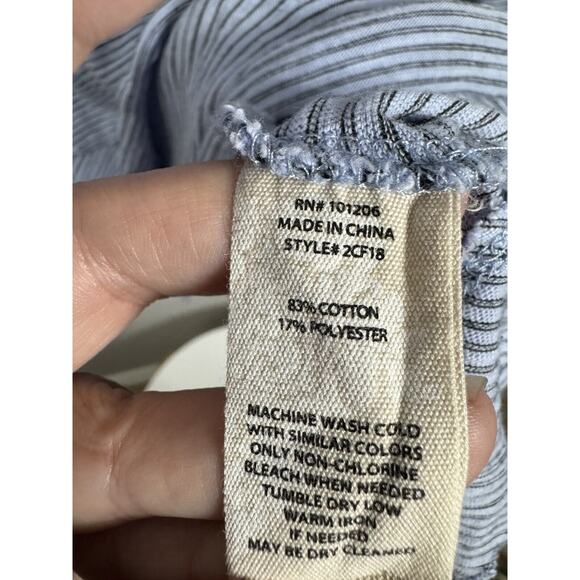 Soft Surroundings Top Womens‎ Large Blue Perfect Layers Tunic Lagenlook Striped - Picture 5 of 5